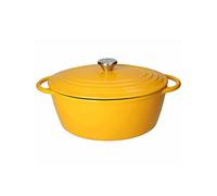 Brandani 52575 CASSEROLE COCOTTE OVALE JAUNE Fonte émaillée Capacité 5 L 29 x 23,5 x 12,5 h kg 4,9
