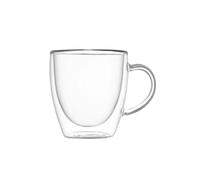 Brandani Mug Double Wall Glass Set 2 pièces - Verre borosilicate - Capacité 35 ml - Convient pour micro-ondes et lave-vaisselle