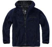 Brandit Teddyfleece Worker, Sweat à capuche zippé S Bleu Foncé Bleu Foncé