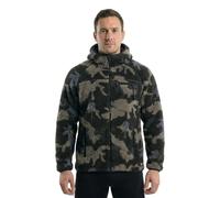 Brandit Veste Teddyfleece Worker – Camouflage sombre, Extérieur respirant haute densité – Taille S