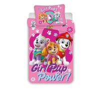 BrandMac ApS Parure de lit Paw Patrol « Girl Pup Power » - 100 x 135 cm + 40 x 60 cm