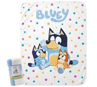 BrandMac Bluey Couverture Douillette 100×150 cm | Couverture Ultra Douce en 100% Polyester Duveteux | Légère et Chaude, idéale pour Enfants, Chambre et Sieste