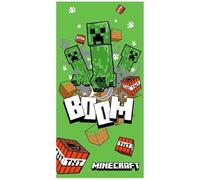 BrandMac Minecraft Serviette de Plage Serviette de Bain 70 x 140 cm 100% Coton (Boom)