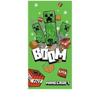 BrandMac Minecraft Serviette de Plage Serviette de Bain 70 x 140 cm 100% Coton (Boom)