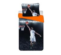 BrandMac Parure de lit en coton Motif basketball 135 x 200 cm