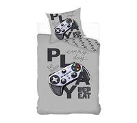 BrandMac Parure de lit pour enfant - 135 x 200 cm - 80 x 80 cm - En coton - Avec manette de jeu