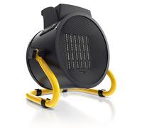 Brandson Chauffage de chantier avec poignée 3000W, chauffage céramique, aérotherme, chauffage soufflant 3 kW, protection contre la surchauffe, arrêt automatique, 2 niveaux de puissance, noir/jaune