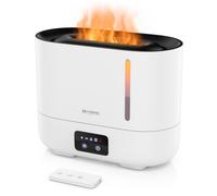 Brandson Humidificateur d'air, diffuseur d'arômes, humidificateur d'ambiance, ultrasons, effet de flamme, réservoir d'eau de 3 l, 4 niveaux secondaires, compartiment aromatique, télécommande, pour le 