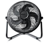 Brandson Machine à vent 55W, Ventilateur, Ventilateur de sol design rétro, Ventilateur de table, Ventilateur sur pied 34,5cm, Débit d'air élevé, Tête de ventilateur inclinable en continu, Noir