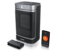 Brandson Radiateur soufflant 1500W, radiateur soufflant céramique avec Wlan, appareil de chauffage compact, oscillation, minuterie, télécommande, mode ECO, économie d'énergie, 10-35°C, écran LED, laur