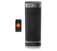 Brandson Radiateur soufflant avec Wlan, radiateur soufflant céramique 1500/2000W, appareil de chauffage compact, économie d'énergie, minuterie, oscillation, télécommande, mode ECO, 10-35°C, écran LED,