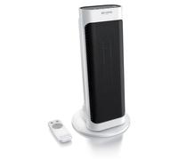 Brandson Radiateur soufflant céramique 2000W avec télécommande, oscillation 80°, protection contre la surchauffe, arrêt automatique, protection contre le renversement, minuterie 1-7h, 2 niveaux de pui