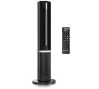 Brandson Refroidisseur d'air avec refroidissement à eau, ventilateur de tour avec télécommande, refroidisseur évaporatif silencieux, réservoir d'eau 1,5l, moteur Eco DC 55W, 12 niveaux, 4 modes, minut
