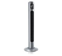 Brandson Ventilateur de tour 96 cm avec télécommande, 3 vitesses, ventilateur mobile silencieux, ventilateur sur pied avec oscillation, ventilateur avec GS, steelsilver