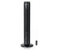 Brandson Ventilateur de tour avec télécommande, 2en1 ventilateur sur pied 105cm, 40W, compartiment aromatique, oscillation 80°, minuterie, 4 modes, 5 vitesses, écran LED, mode ECO