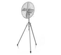 Brandson Ventilateur sur pied 45 cm avec 3 vitesses, ventilateur avec trépied, 60 watts, oscillant, argent/acier inoxydable