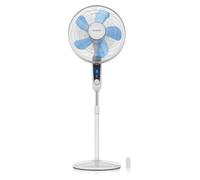 Brandson Ventilateur sur pied Silent avec télécommande et écran, ventilateur mobile, oscillation 80°, 60 watts, ventilateur silencieux, hauteur réglable, inclinable à 35°, blanc