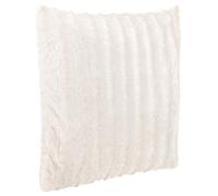 Brandsseller Coussin en Fourrure synthétique - Coussin Aspect Vison - Ultra Souple et Doux avec garnissage - Dimensions: 50 x 50 cm - Crème/Blanc