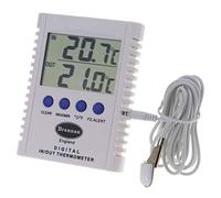 Brannan Thermomètre numérique pour intérieur et extérieur avec grand écran et sonde de 2 m pour réfrigérateur, congélateur, serre et jardin