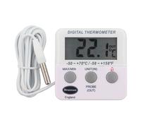 Brannan Thermomètre numérique pour réfrigérateur/congélateur avec alarme de température et max min - Thermomètre de température de réfrigérateur pour surveiller le stockage des aliments réfrigérés