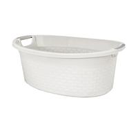 BranQ Coton Baignoire Bol À Laver Linge Ovale 60L Poignées confortables (Biel antique)