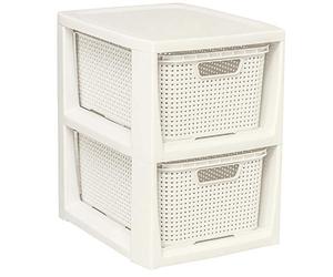 BranQ - Home Essential Étagère en Plastique polypropylène Crème 29,5 x 24 x 32,8 cm