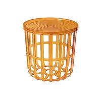 BranQ - Home essential, Table Basse Design Fonctionnelle et Moderne Zen en Plastique ABS sans BPA avec Housse Amovible Ambre