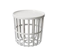 BranQ - Home essential, Table Basse Zen Design Fonctionnelle et Moderne en Plastique ABS de qualité supérieure sans BPA avec Housse Amovible - Crème