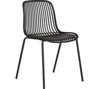 Branson chaise de jardin empilable noire.