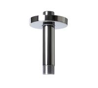 Bras de douche avec bride, bras de douche de 10,2 cm pour pommeau de douche fixe, bras de rechange rond en acier inoxydable, NPT droit de 1,27 cm, chrome poli