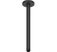 Duravit Bras de douche UV0670026046 300 mm, noir mat, raccordement au plafond, rond