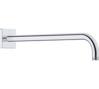 Duravit Bras de douche UV0670037010, 410 mm, chromé courbé, montage mural, rosace carrée
