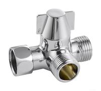 Bras de douche en laiton massif - Sortie NPT 1/2" | Contrôle du débit à 4 voies, circuit sans couture, convient aux robinets standard, construction en cuivre