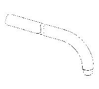HANSA Bras de douche Hansa G1/2 pouce x G1/2 pouce 400mm d= 26mm Quantité:1