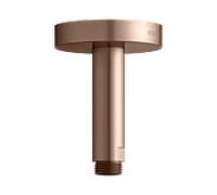 Bras de douche KEUCO Universal 51689290100 saillie 100 mm, or rose brossé, raccordement au plafond, rosace ronde