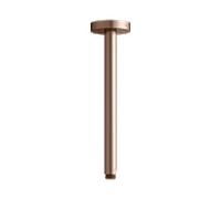 Bras de douche KEUCO Universal 51689290300 saillie 300 mm, or rose brossé, raccordement au plafond, rosace ronde
