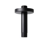 Bras de douche noir avec bride, bras de douche de 10,2 cm monté au plafond pour pommeau de douche fixe, bras de rechange rond de salle de bain, bras de tuyau de douche droit NPT 1,27 cm