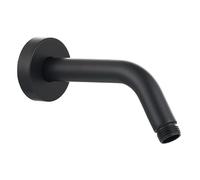 Bras de douche rond en acier inoxydable, tige de douche murale, tuyau de suspension, salle de bain, coude de support d'arroseur intégré dissimulé, coude court noir rond 160 mm