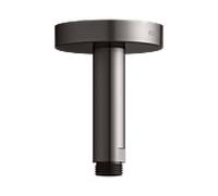 Bras de douche universel KEUCO 51689350100 saillie 100 mm, titane noir brossé, raccordement au plafond, rosace ronde