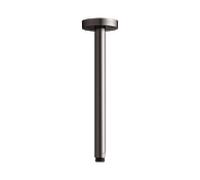 Bras de douche universel KEUCO 51689350300 saillie 300 mm, titane noir brossé, raccordement au plafond, rosace ronde