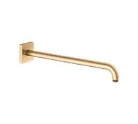Bras de douche universel KEUCO 53088250402 saillie 450 mm, laiton brossé, raccordement mural, rosace carrée