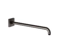Bras de douche universel KEUCO 53088350402 saillie 450 mm, titane noir brossé, raccordement mural, rosace carrée