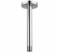 Bras de Douche Voolan Avec Bride, Tuyau de Douche Fixe Monté au Plafond, Bras de Remplacement de Douche à Effet Pluie Droit pour Salle de Bain, Connexion Universelle 1/2 NPT (25cm, Rond)