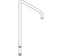 bras de hansgrohe Axor Showerpipe avant avec douche 92242000 Thermostat / 2jet chromé