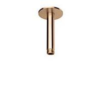 bras de plafond Herzbach Design iX PVD 2000 Cuivre Acier .39, pour douche pluie, 100mm, avec rosace d = 70mm