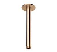 bras de plafond Herzbach Design iX PVD 2000 Cuivre Acier .39, pour douche pluie, 200mm, avec rosace d = 70mm