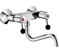 Bras de support Delabie, à deux points de fixation, débit de 60 l/min, exécution pivotante en bas, diamètre de 22, longueur de 200