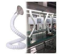 Bras d'extraction de fumée de soudure à 360° Tuyau flexible avec hotte isolée buse ronde et valve Tuyau d'évacuation de fumée pour Worhop (blanc, 2.7in / 68 mm, 8.2ft / 250 cm)