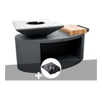 Brasero Artiss G3 Graphite Plaque De Cuisson Acier Inoxydable Alimentaire + Housse De Protection Multicolore