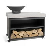 Brasero barbecue sur desserte DOC329